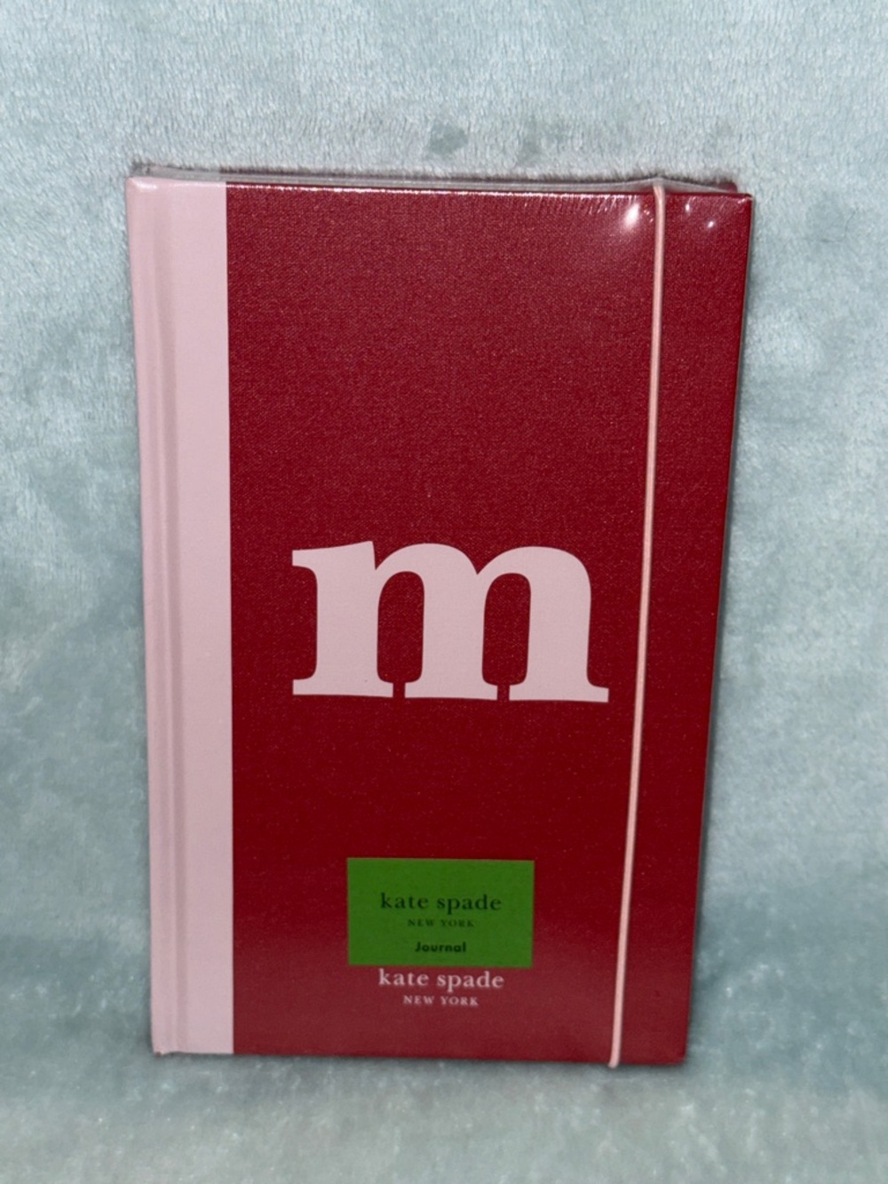 kate spade Red and Pink Hardcover Journal with 'm' Initial